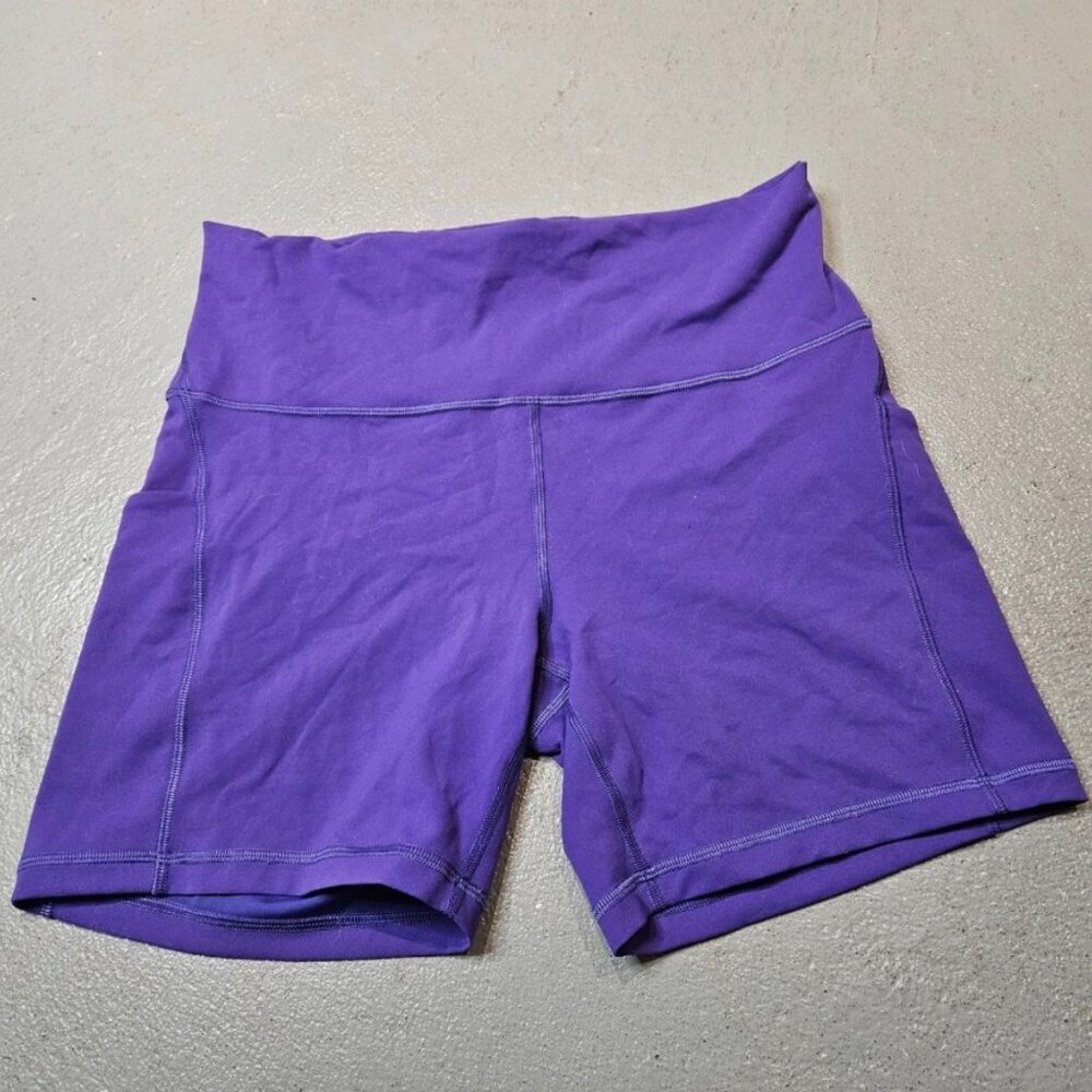 Lululemon Wunder Train High-Rise Short 6" Petrol Purple 12 - Picture 5 of 9